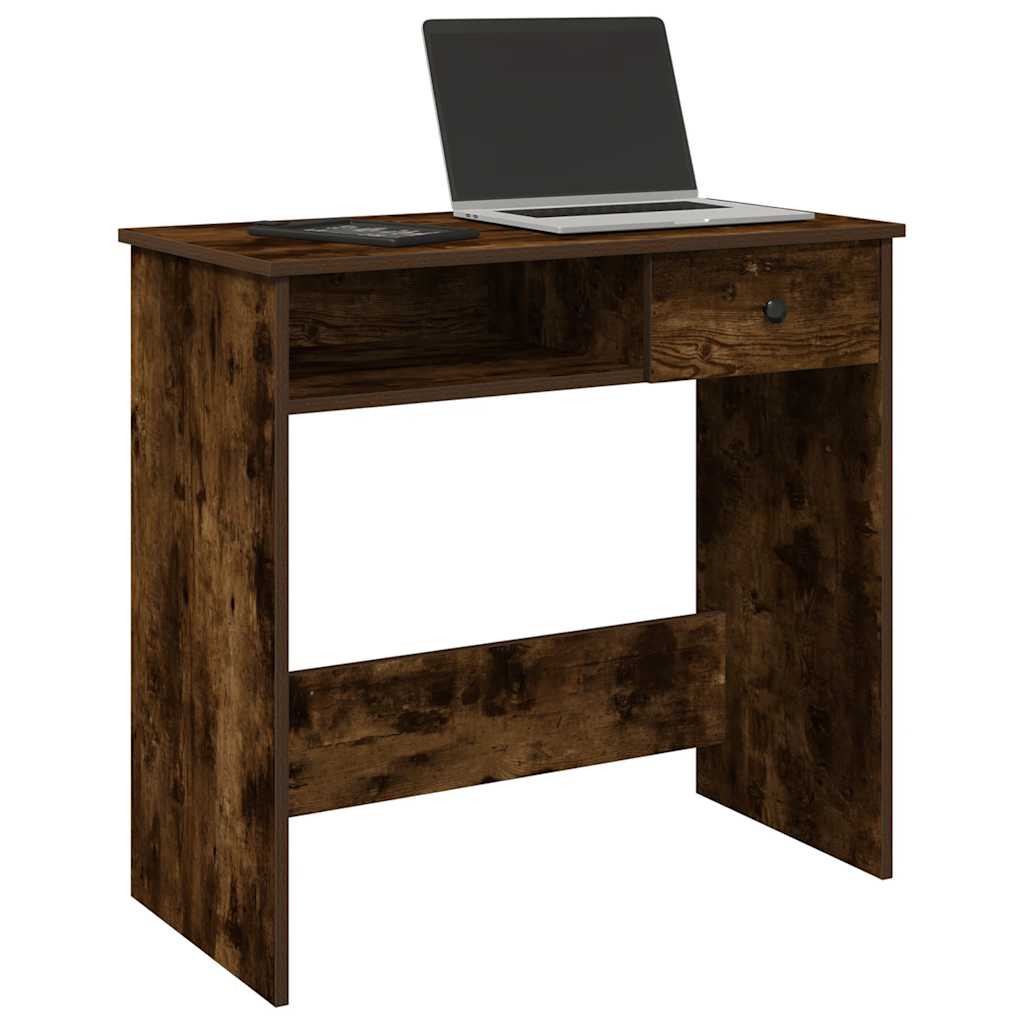 Bureau 80x40x75 cm bewerkt hout gerookt eikenkleurig is nu te koop bij PeponiXL, paradijselijk wonen!