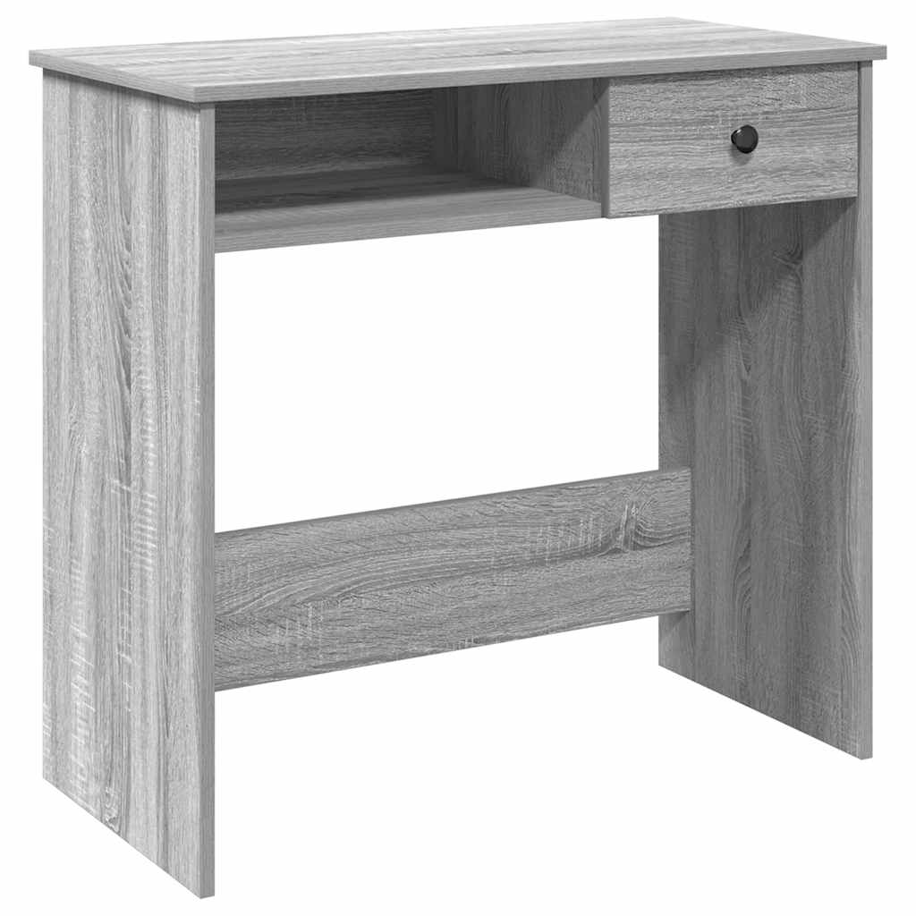 Bureau 80x40x75 cm bewerkt hout grijs sonoma eikenkleurig is nu te koop bij PeponiXL, paradijselijk wonen!