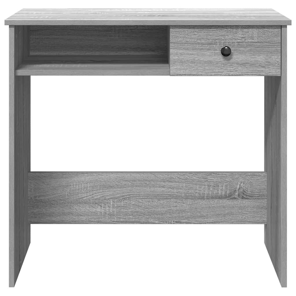 Bureau 80x40x75 cm bewerkt hout grijs sonoma eikenkleurig is nu te koop bij PeponiXL, paradijselijk wonen!