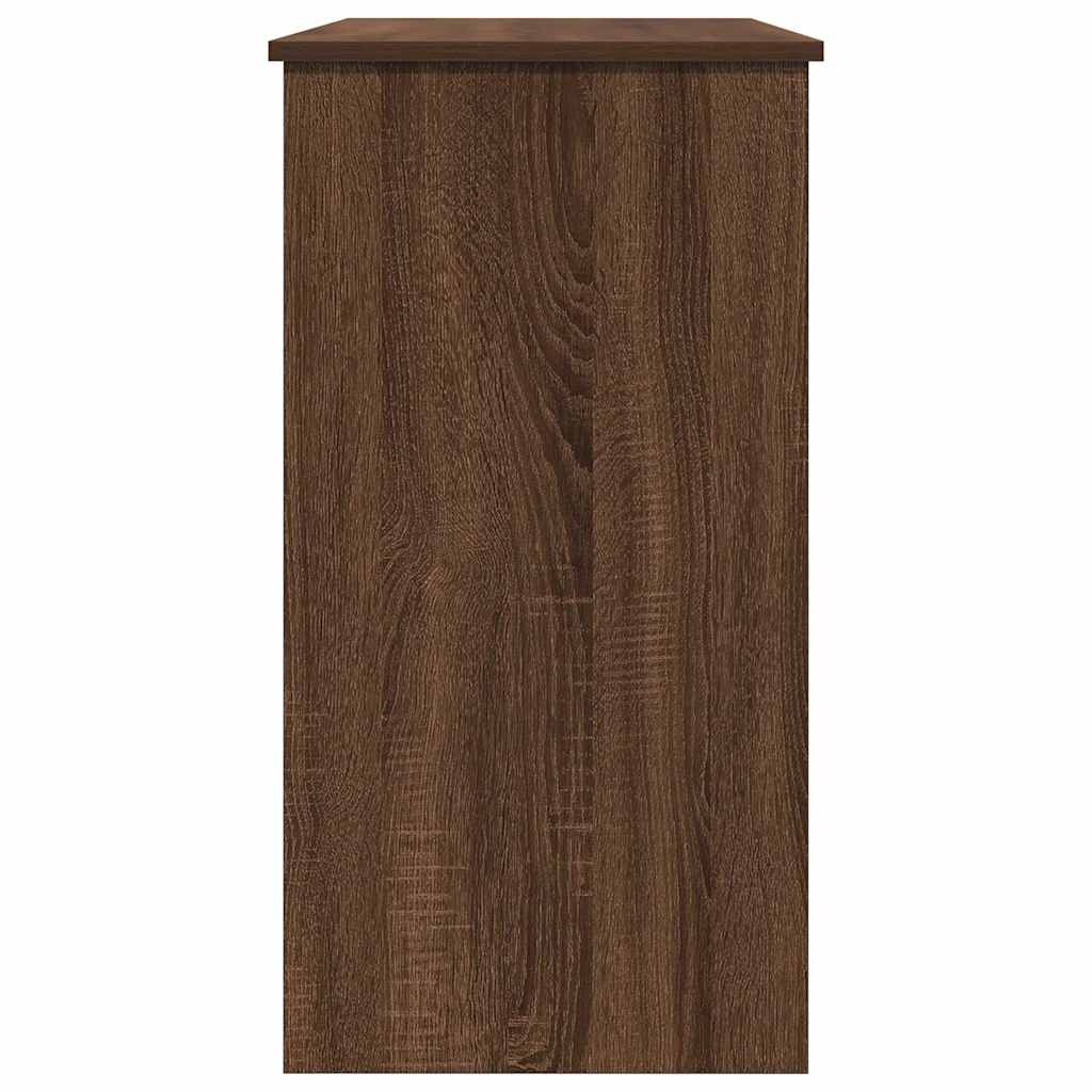 Bureau 80x40x75 cm bewerkt hout bruin eikenkleur is nu te koop bij PeponiXL, paradijselijk wonen!