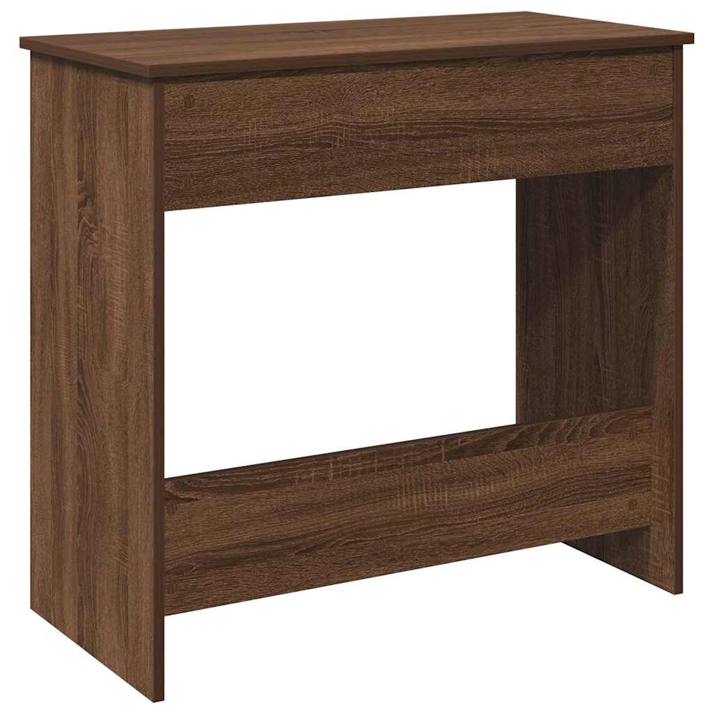 Bureau 80x40x75 cm bewerkt hout bruin eikenkleur is nu te koop bij PeponiXL, paradijselijk wonen!