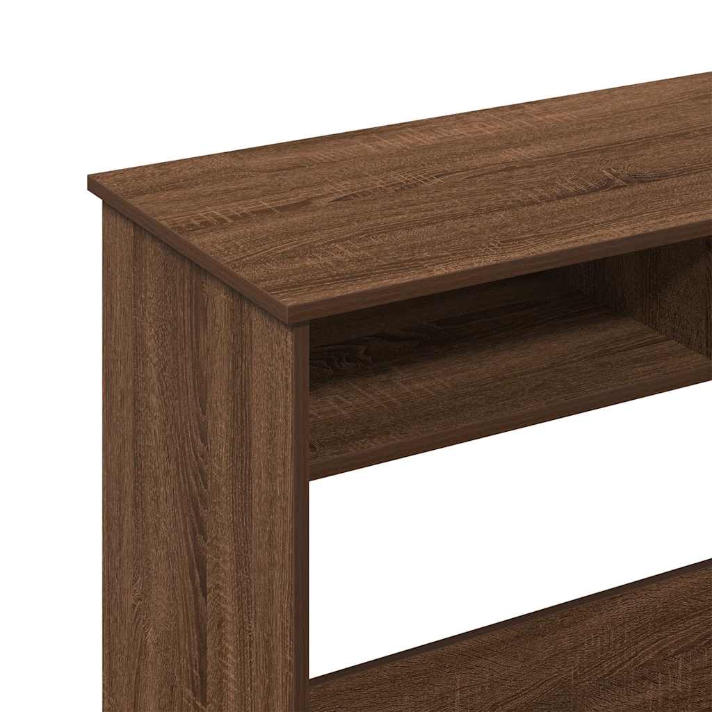Bureau 80x40x75 cm bewerkt hout bruin eikenkleur is nu te koop bij PeponiXL, paradijselijk wonen!