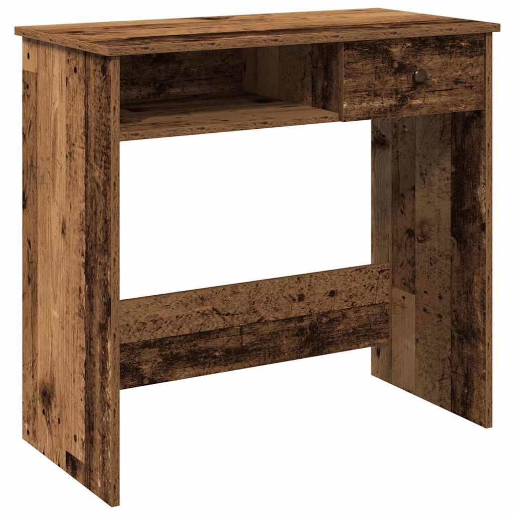 Bureau 80x40x75 cm bewerkt hout oud houtkleurig is nu te koop bij PeponiXL, paradijselijk wonen!