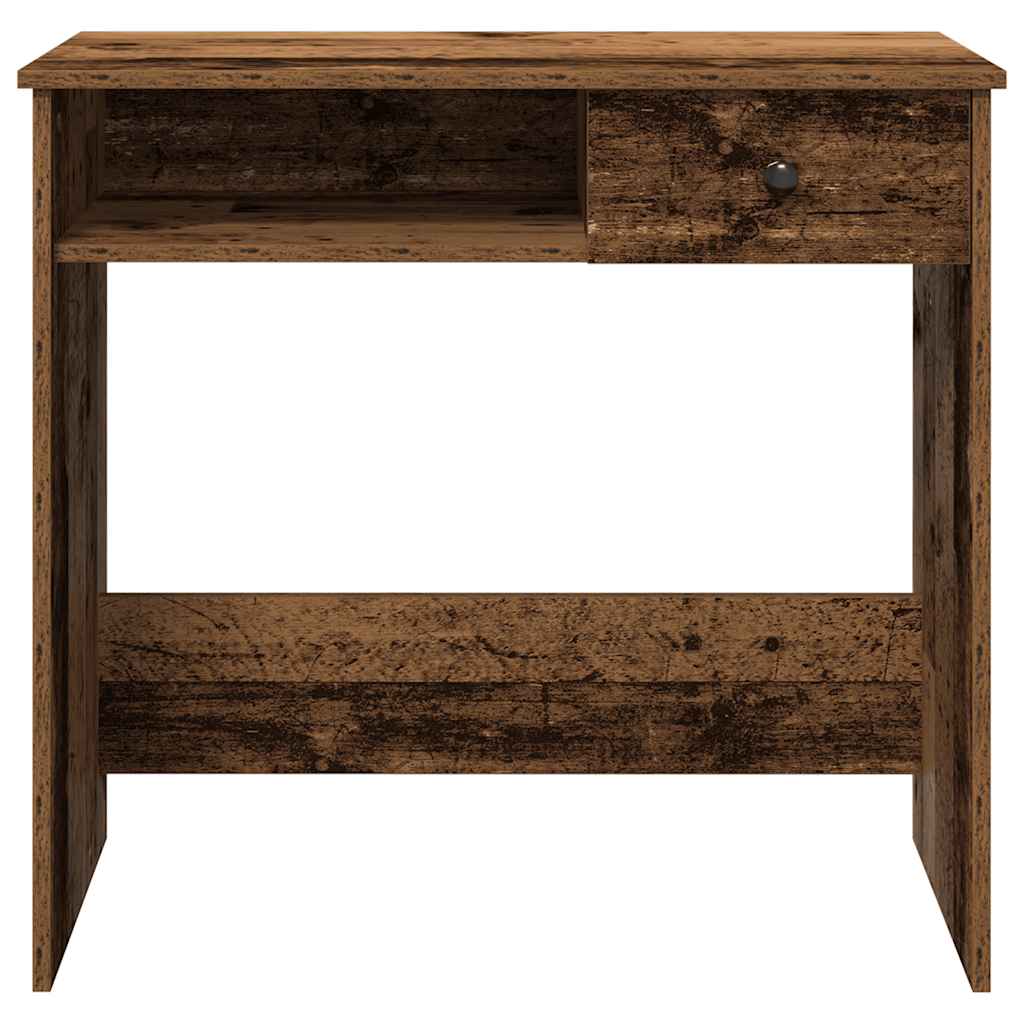 Bureau 80x40x75 cm bewerkt hout oud houtkleurig is nu te koop bij PeponiXL, paradijselijk wonen!
