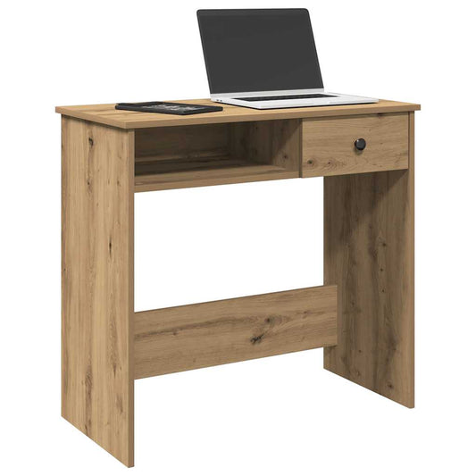Bureau 80x40x75 cm bewerkt hout artisanaal eikenkleurig is nu te koop bij PeponiXL, paradijselijk wonen!