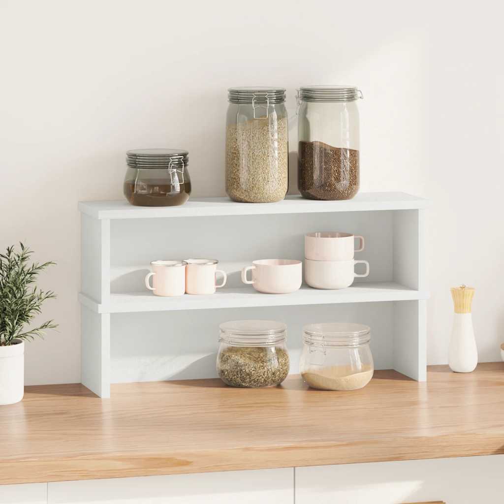 Keukenrekken stapelbaar 2 st 50x15x16 cm wit is nu te koop bij PeponiXL, paradijselijk wonen!