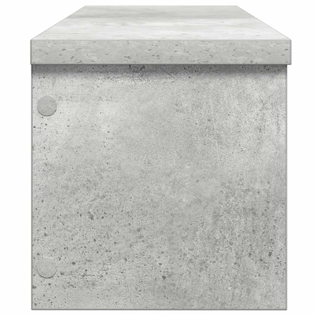 Keukenrek stapelbaar 50x15x16 cm bewerkt hout betongrijs is nu te koop bij PeponiXL, paradijselijk wonen!