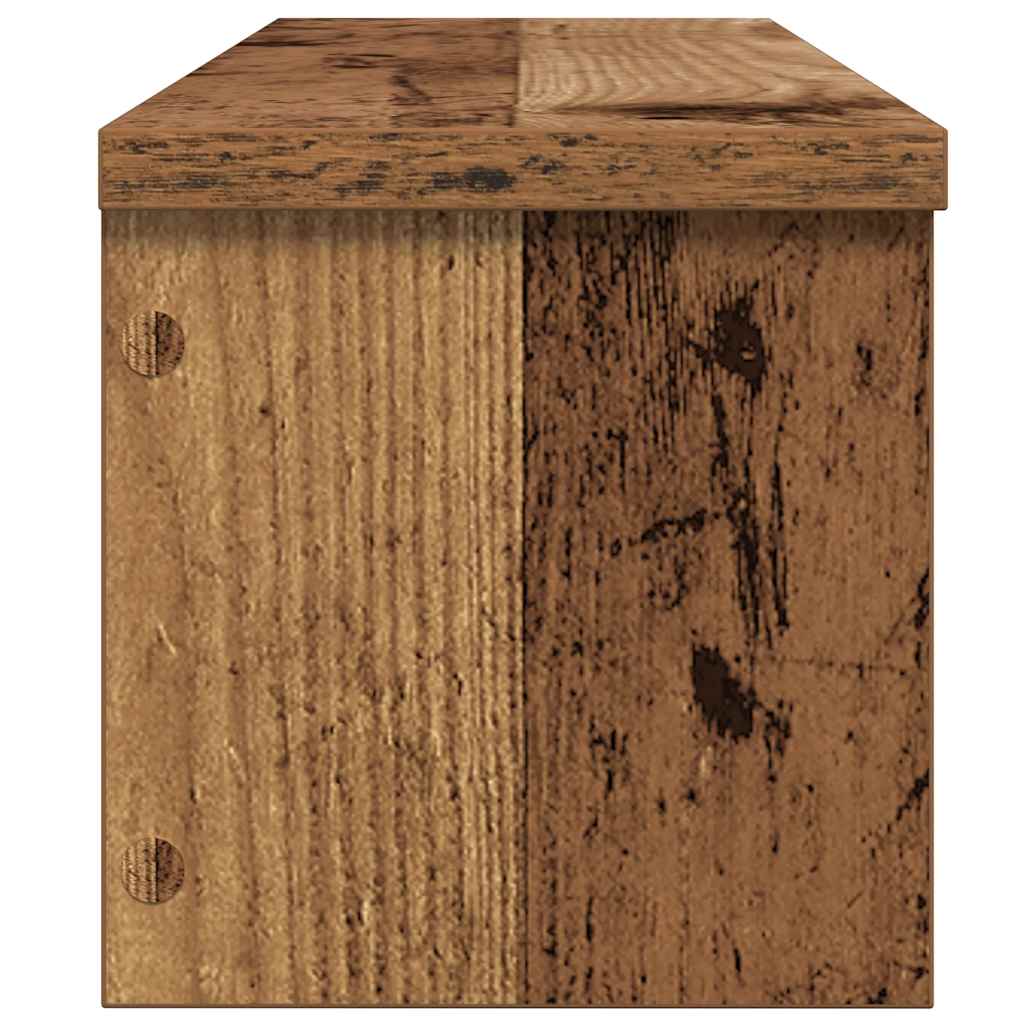 Keukenrek stapelbaar 50x15x16 cm bewerkt hout oud houtkleurig is nu te koop bij PeponiXL, paradijselijk wonen!