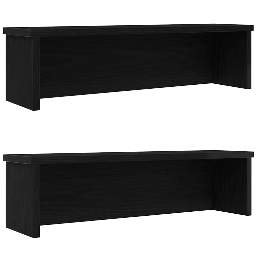 Keukenrekken stapelbaar 2 st 60x15x16 cm zwart is nu te koop bij PeponiXL, paradijselijk wonen!
