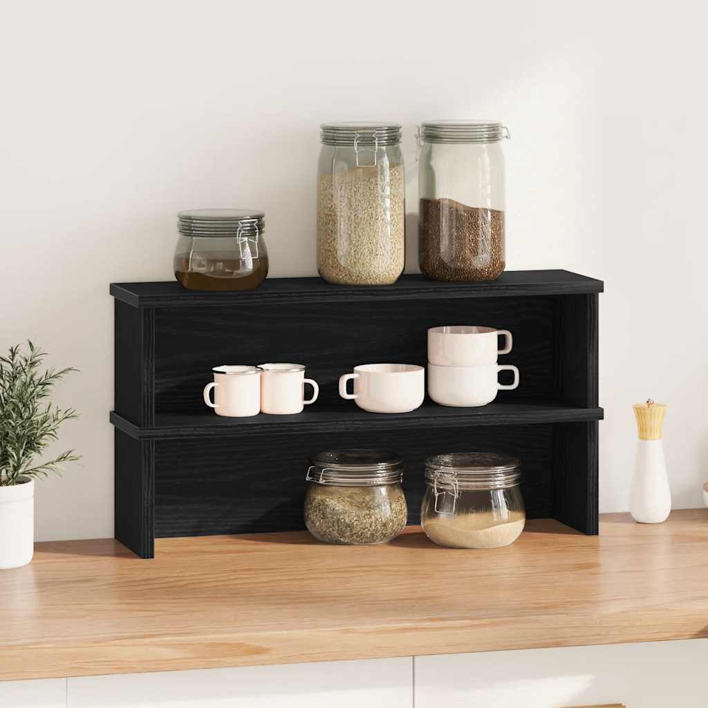 Keukenrekken stapelbaar 2 st 60x15x16 cm zwart is nu te koop bij PeponiXL, paradijselijk wonen!
