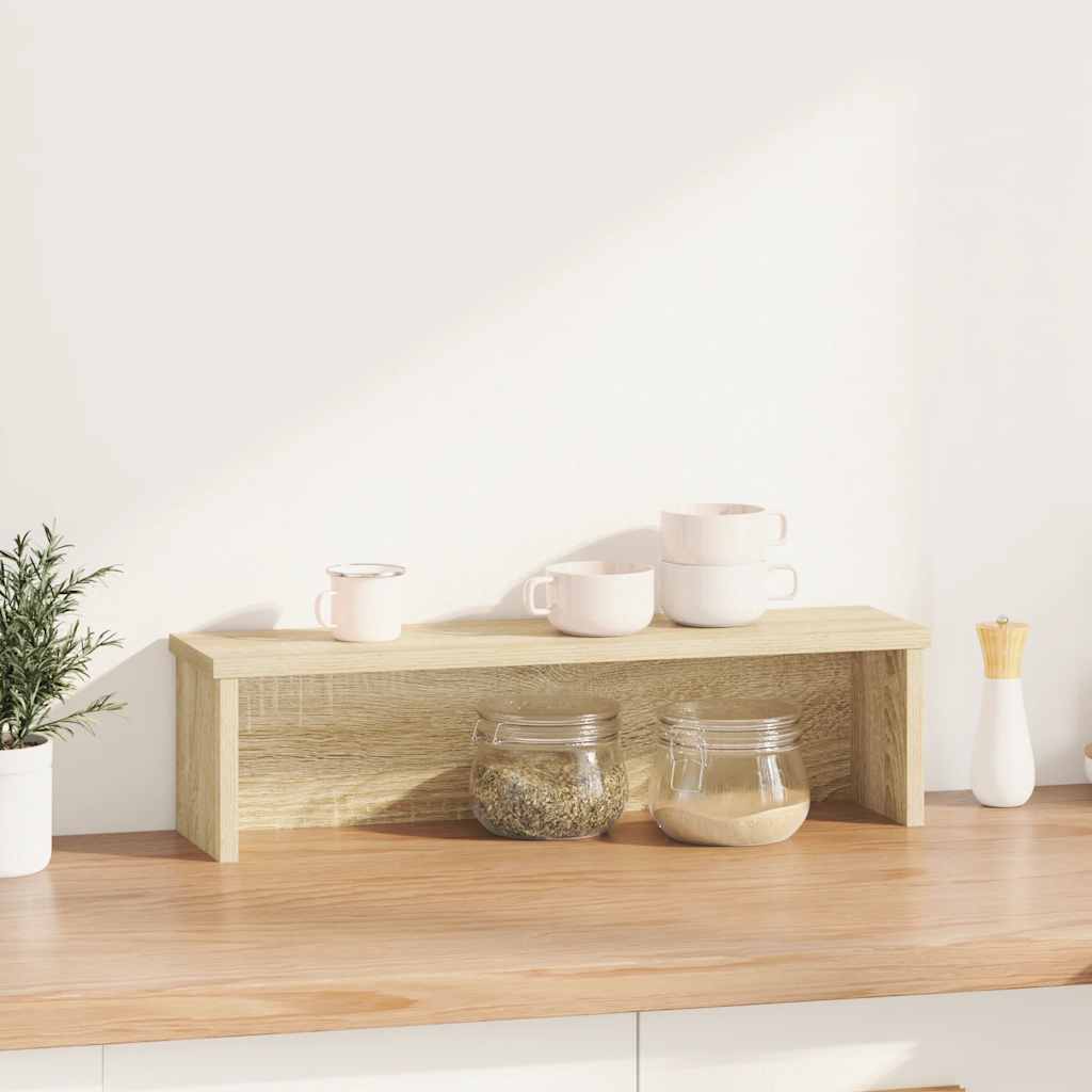 Keukenrek stapelbaar 60x15x16 cm bewerkt hout sonoma eikenkleur is nu te koop bij PeponiXL, paradijselijk wonen!