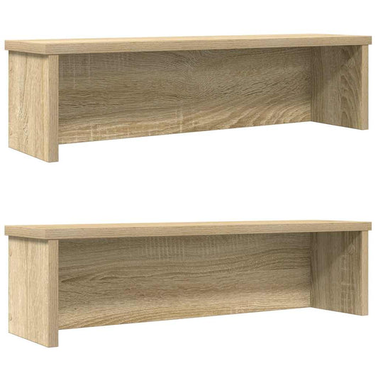 Keukenrekken stapelbaar 2 st 60x15x16 cm sonoma eikenkleurig is nu te koop bij PeponiXL, paradijselijk wonen!
