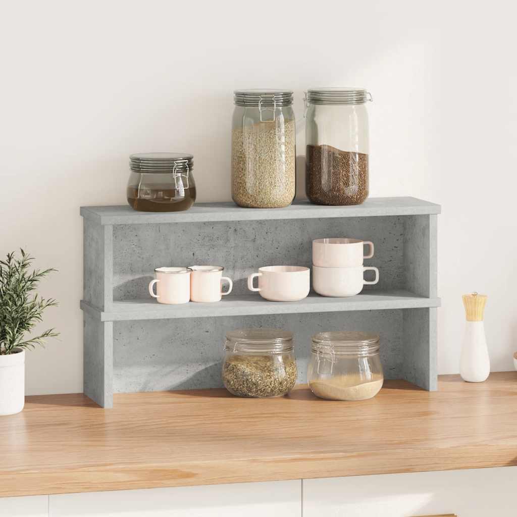 Keukenrekken stapelbaar 2 st 60x15x16 cm betongrijs is nu te koop bij PeponiXL, paradijselijk wonen!