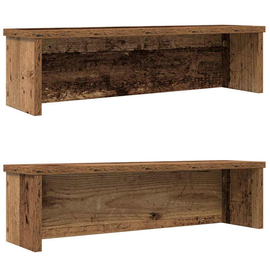 Keukenrekken stapelbaar 2 st 60x15x16 cm oud houtkleurig is nu te koop bij PeponiXL, paradijselijk wonen!