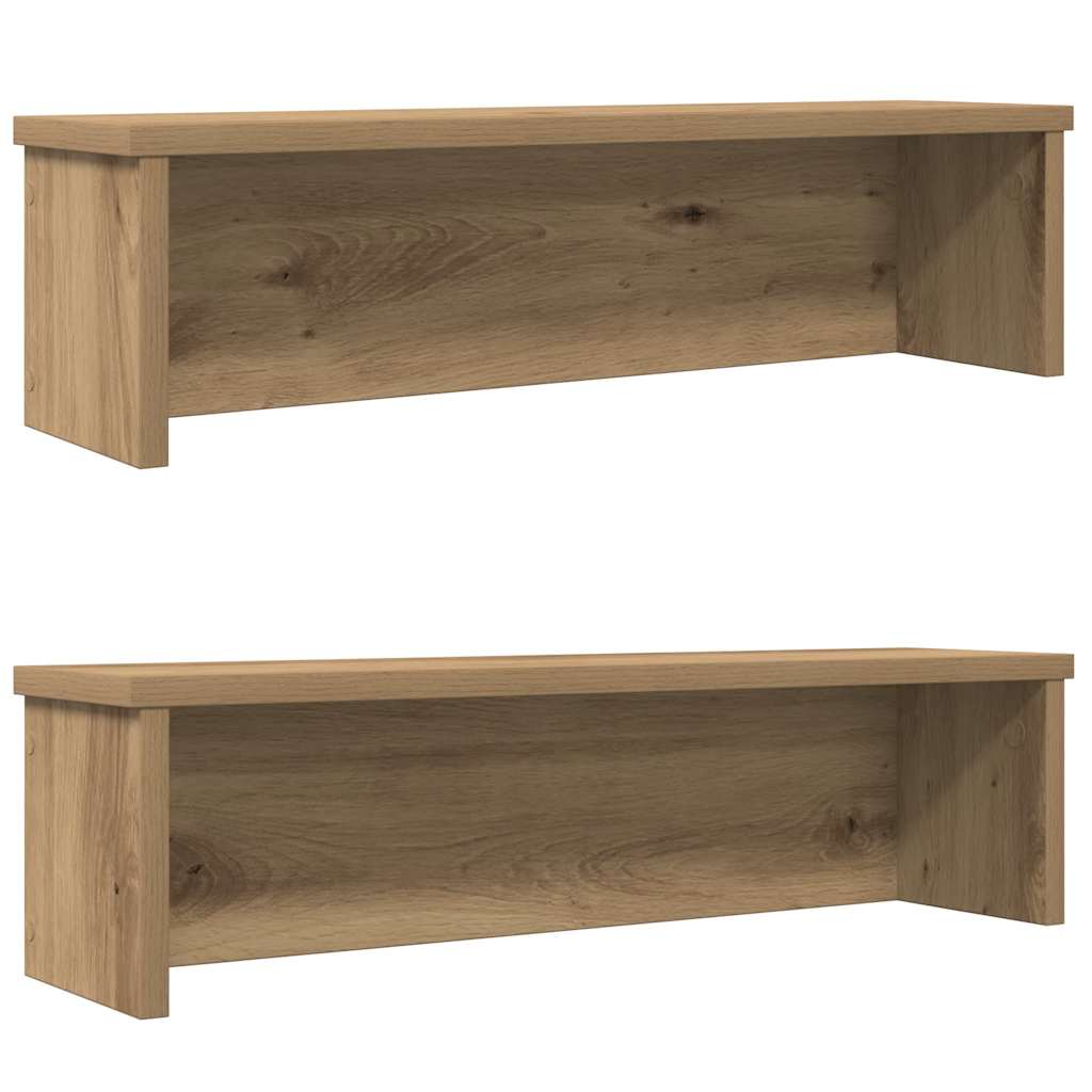 Keukenrekken stapelbaar 2 st 60x15x16 cm artisanaal eikenkleur is nu te koop bij PeponiXL, paradijselijk wonen!