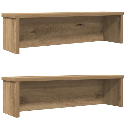 Keukenrekken stapelbaar 2 st 60x15x16 cm artisanaal eikenkleur is nu te koop bij PeponiXL, paradijselijk wonen!