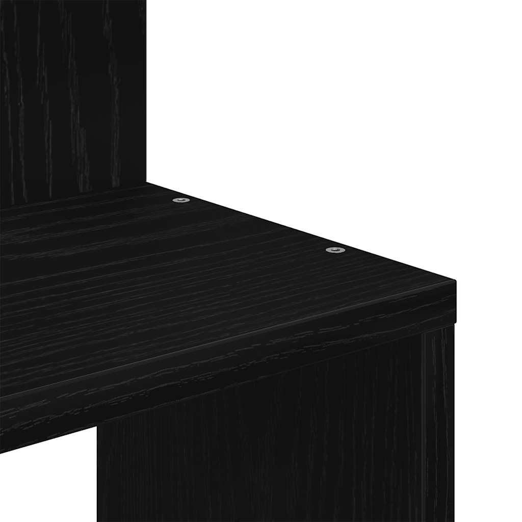 Hoekwandschap 32x32x127,5 cm bewerkt hout zwart is nu te koop bij PeponiXL, paradijselijk wonen!