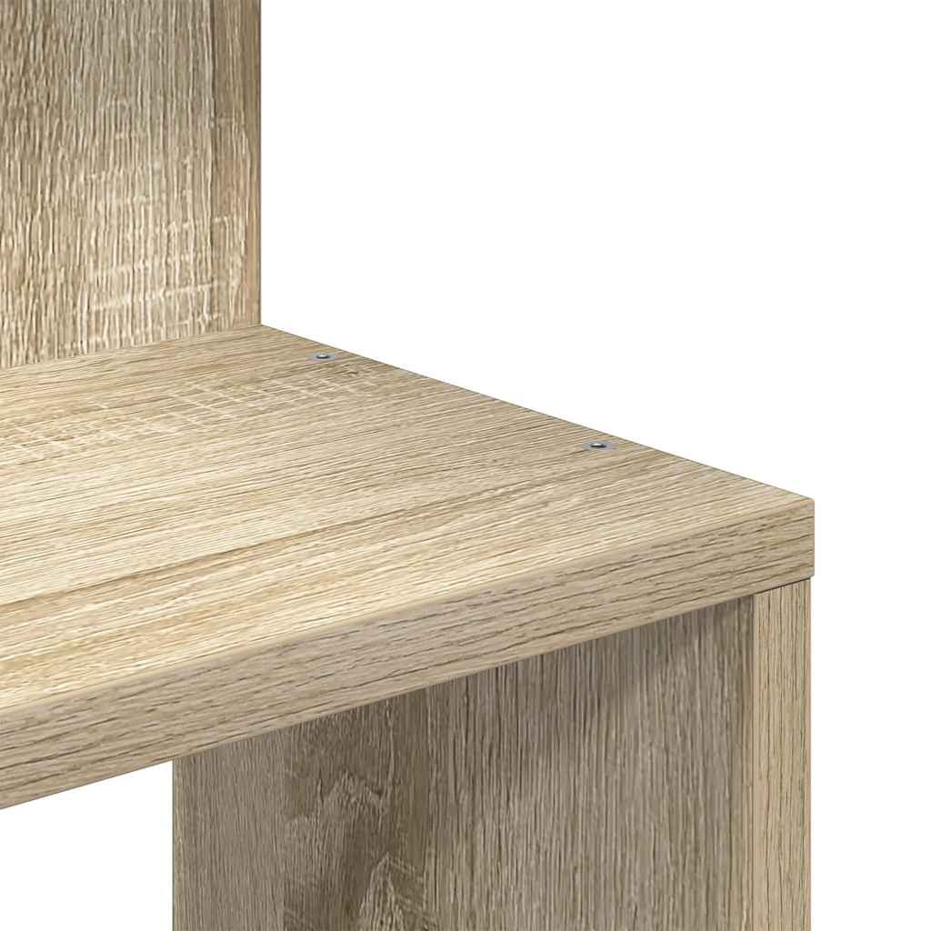 Hoekwandschap 32x32x127,5 cm bewerkt hout sonoma eikenkleurig is nu te koop bij PeponiXL, paradijselijk wonen!