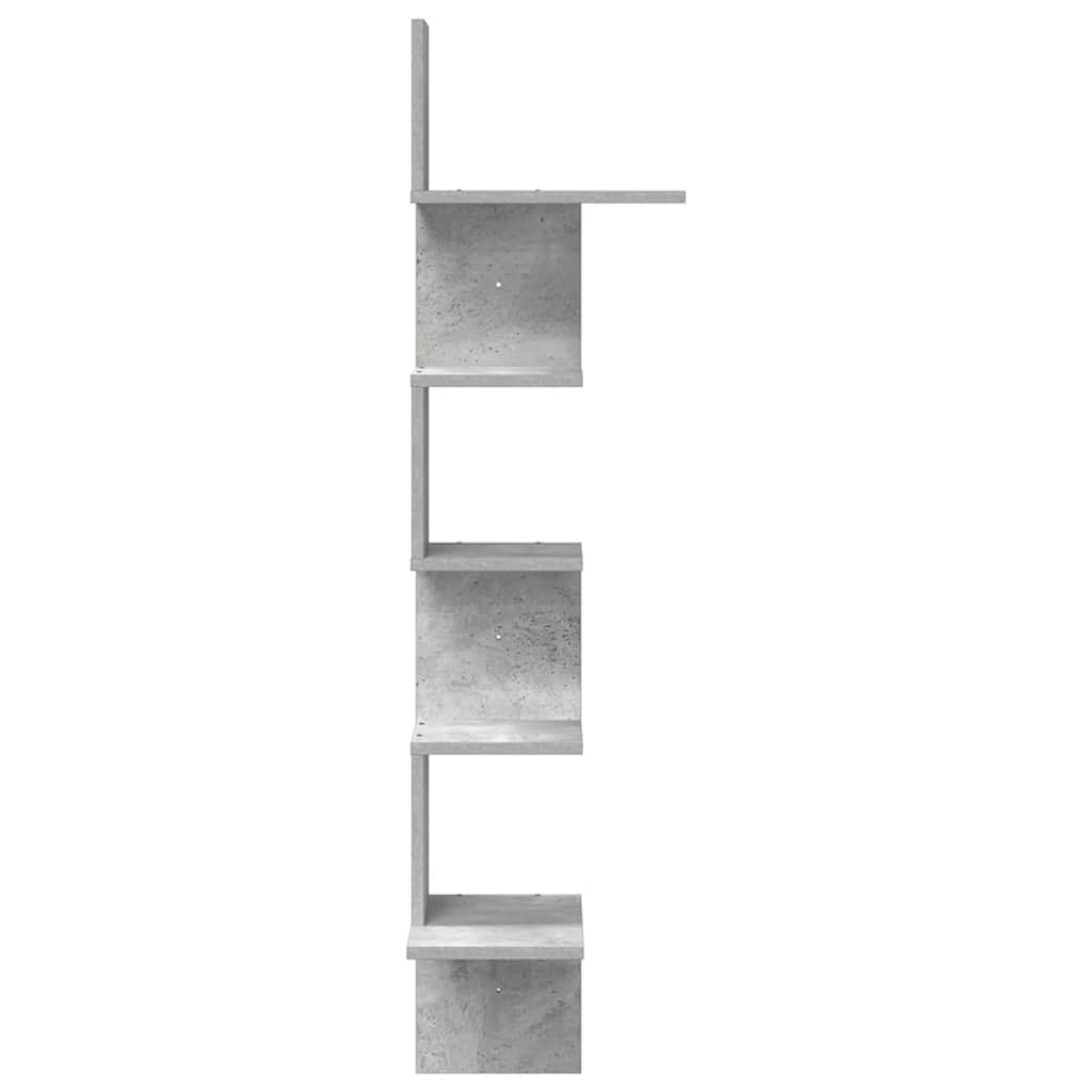 Hoekwandschap 32x32x127,5 cm bewerkt hout betongrijs is nu te koop bij PeponiXL, paradijselijk wonen!