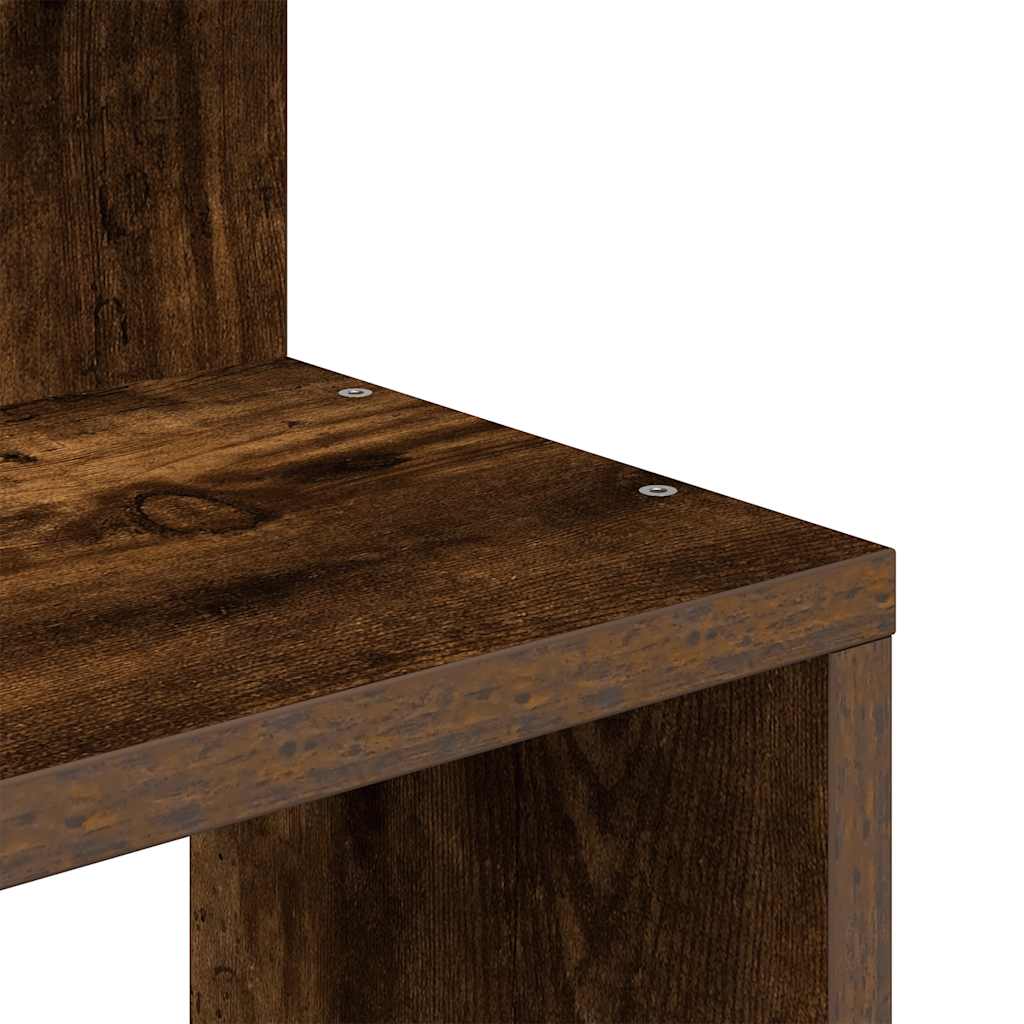 Hoekwandschap 32x32x127,5 cm bewerkt hout gerookt eikenkleurig is nu te koop bij PeponiXL, paradijselijk wonen!