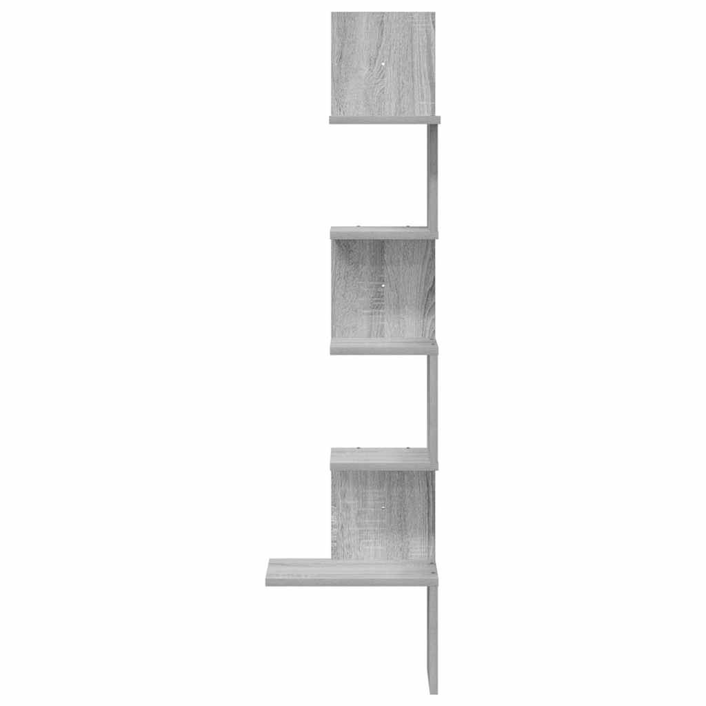 Hoekwandschap 32x32x127,5 cm bewerkt hout grijs sonoma eiken is nu te koop bij PeponiXL, paradijselijk wonen!