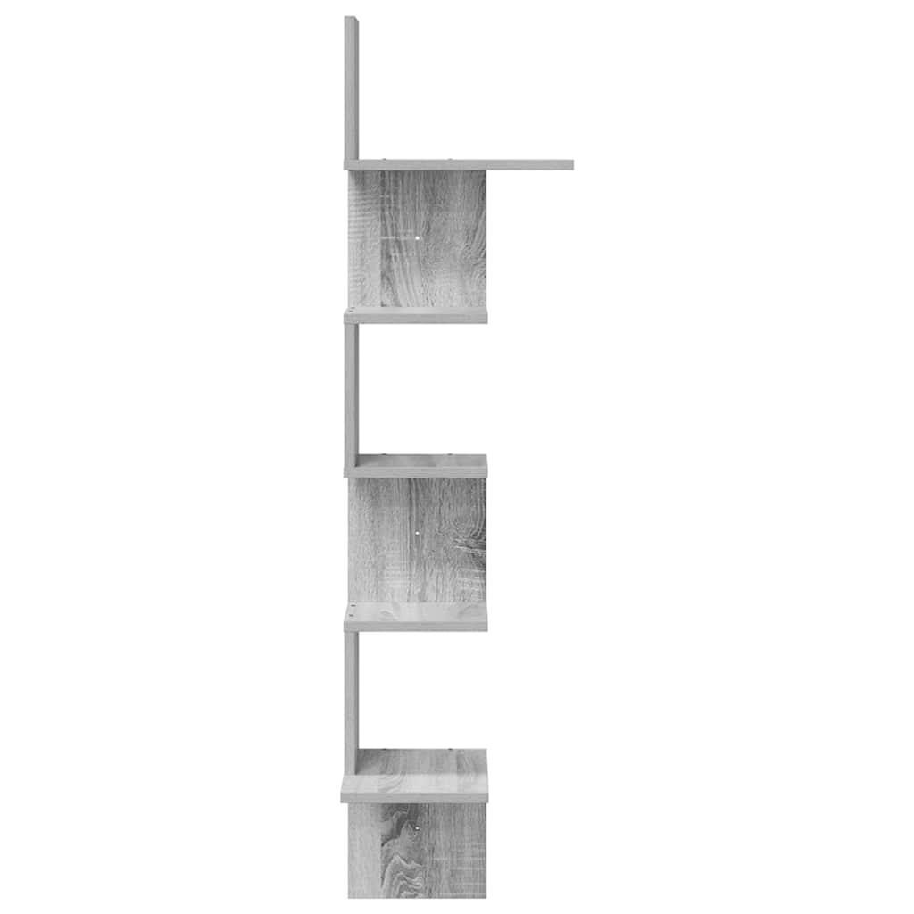 Hoekwandschap 32x32x127,5 cm bewerkt hout grijs sonoma eiken is nu te koop bij PeponiXL, paradijselijk wonen!