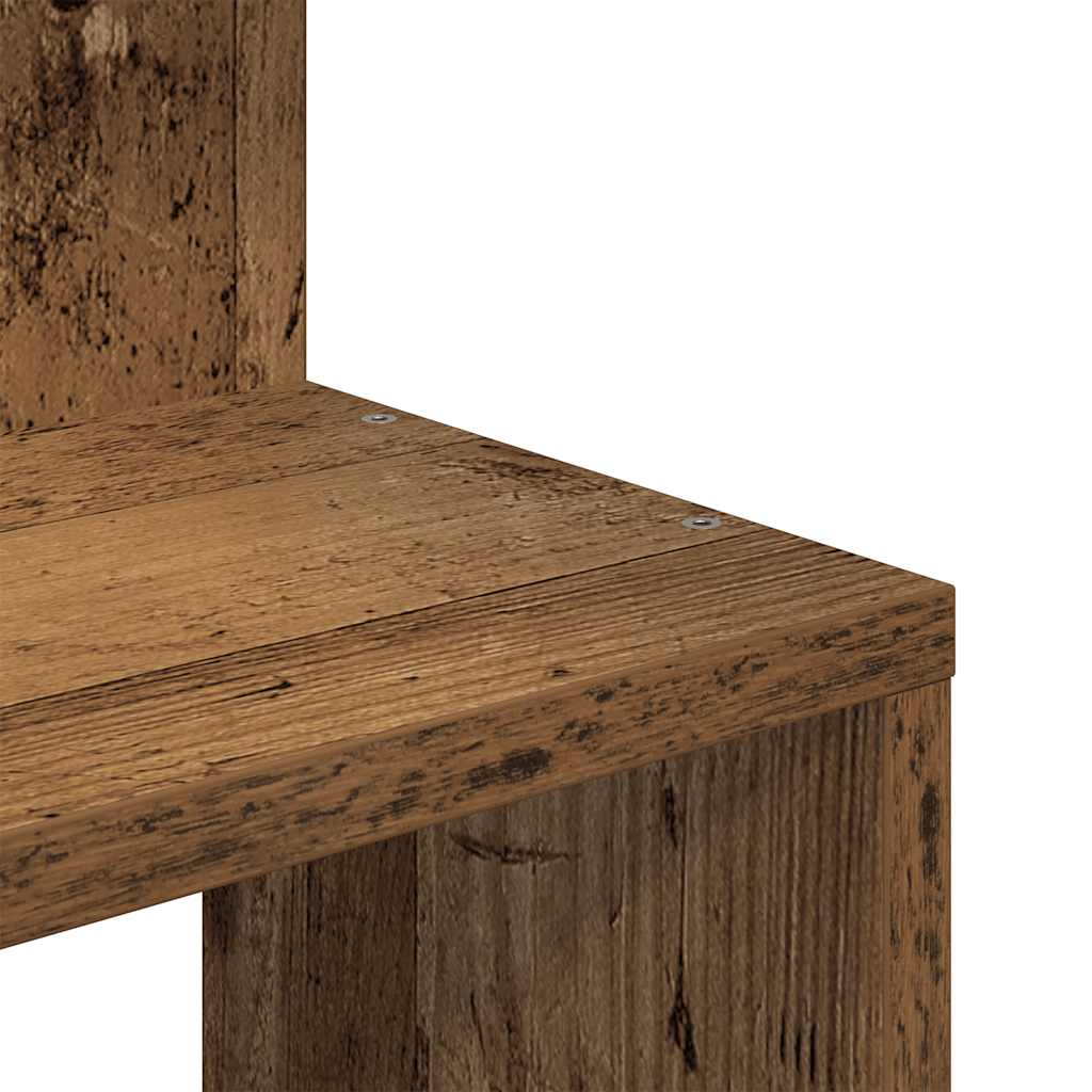Hoekwandschap 32x32x127,5 cm bewerkt hout oud houtkleurig is nu te koop bij PeponiXL, paradijselijk wonen!
