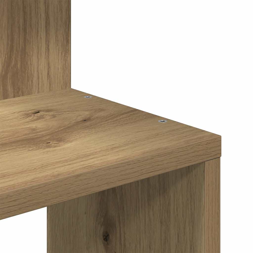Hoekwandschap 32x32x127,5 cm bewerkt hout artisanaal eiken is nu te koop bij PeponiXL, paradijselijk wonen!