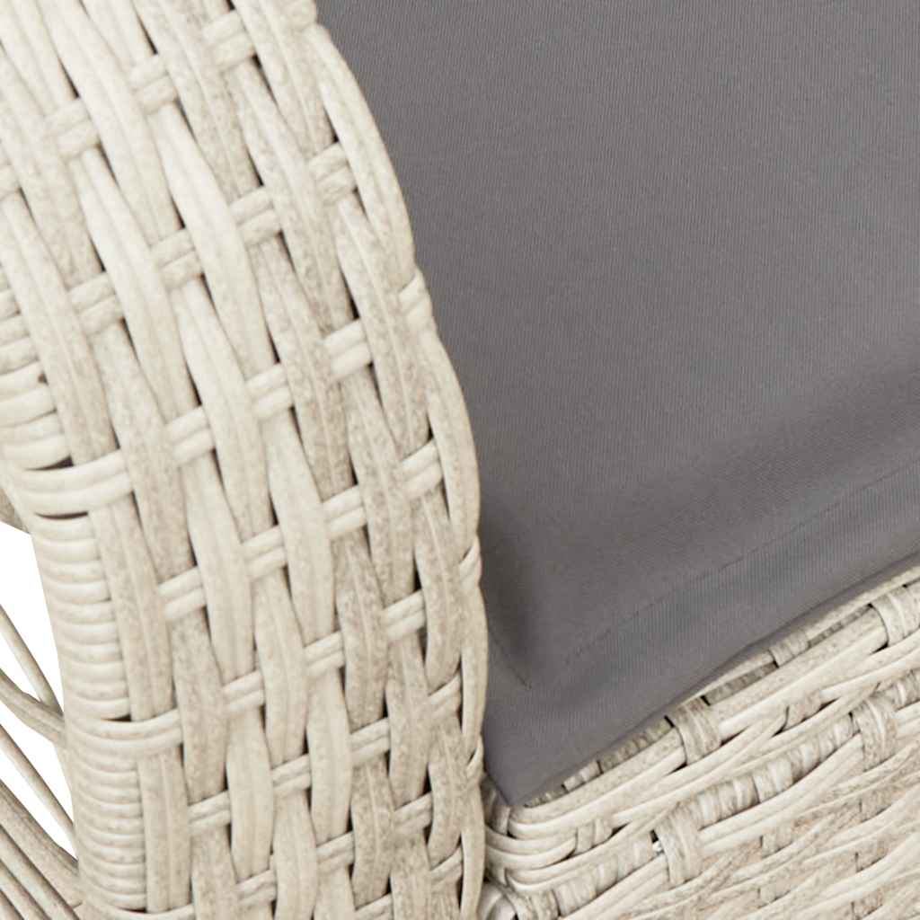 Tuinschommelstoel met kussens poly rattan lichtgrijs is nu te koop bij PeponiXL, paradijselijk wonen!