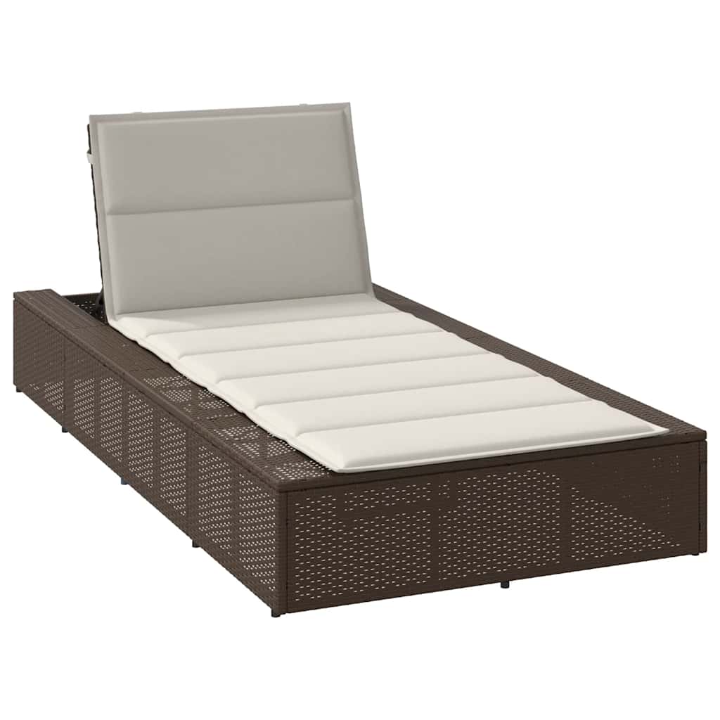 Ligbed met zwevend kussen poly rattan bruin is nu te koop bij PeponiXL, paradijselijk wonen!