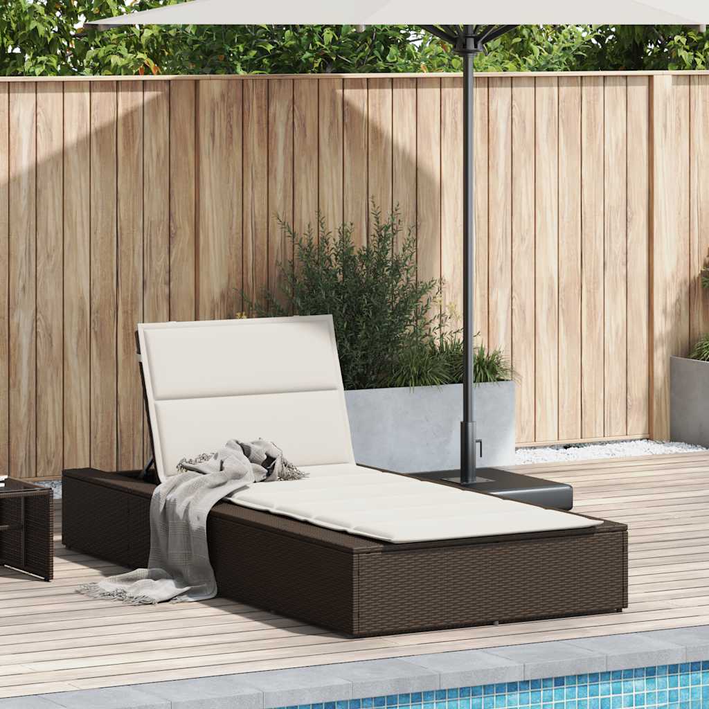 Ligbed met zwevend kussen poly rattan bruin is nu te koop bij PeponiXL, paradijselijk wonen!