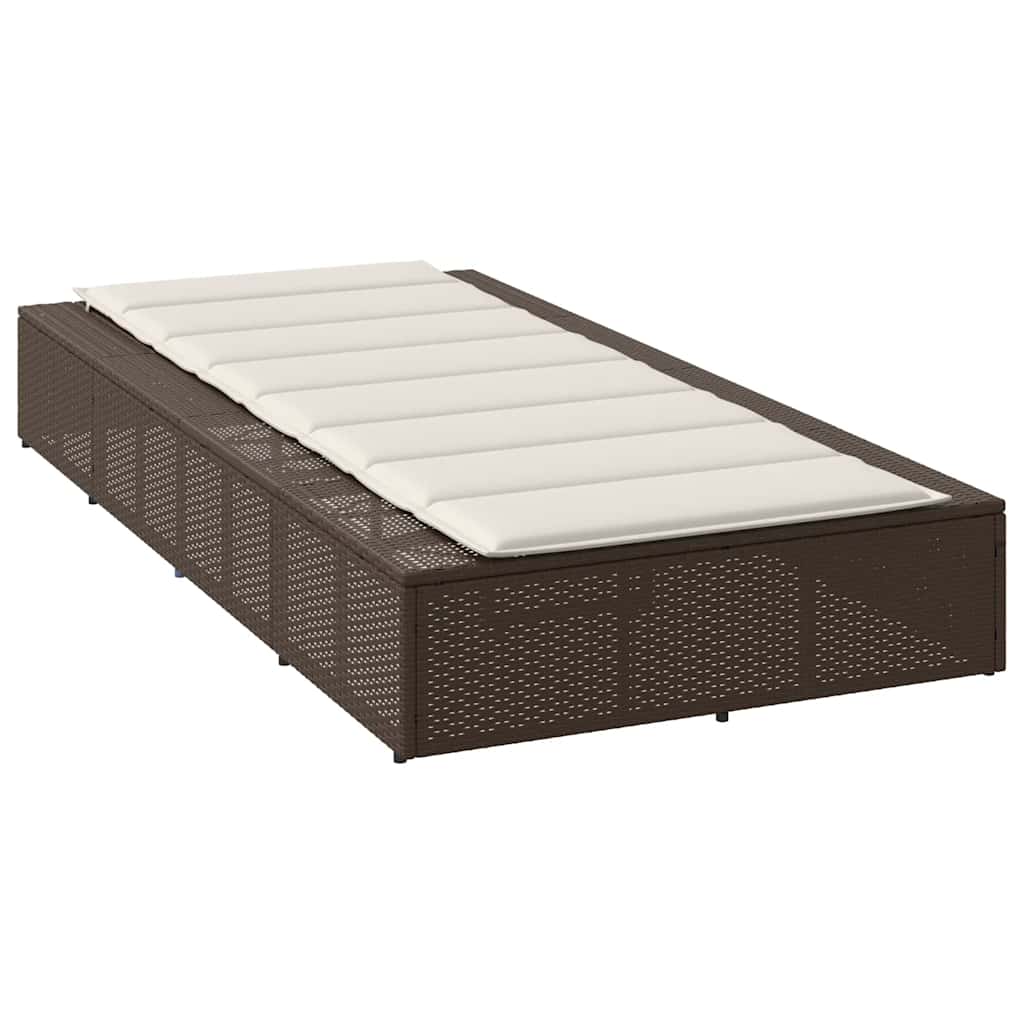 Ligbed met zwevend kussen poly rattan bruin is nu te koop bij PeponiXL, paradijselijk wonen!