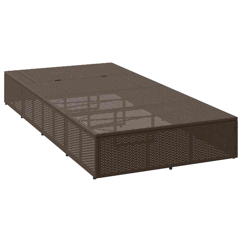 Ligbed met zwevend kussen poly rattan bruin is nu te koop bij PeponiXL, paradijselijk wonen!