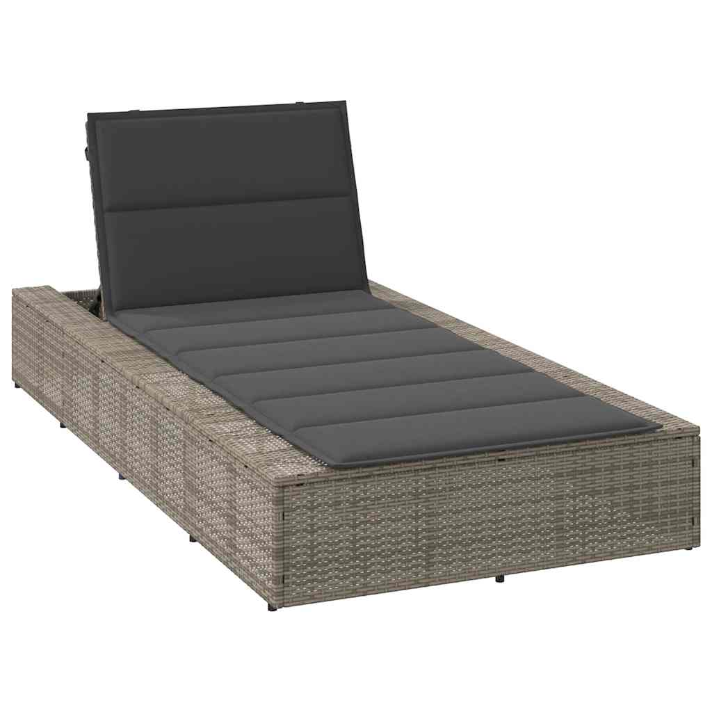 Ligbed met zwevend kussen poly rattan grijs is nu te koop bij PeponiXL, paradijselijk wonen!