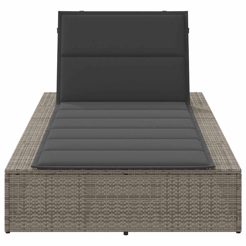 Ligbed met zwevend kussen poly rattan grijs is nu te koop bij PeponiXL, paradijselijk wonen!