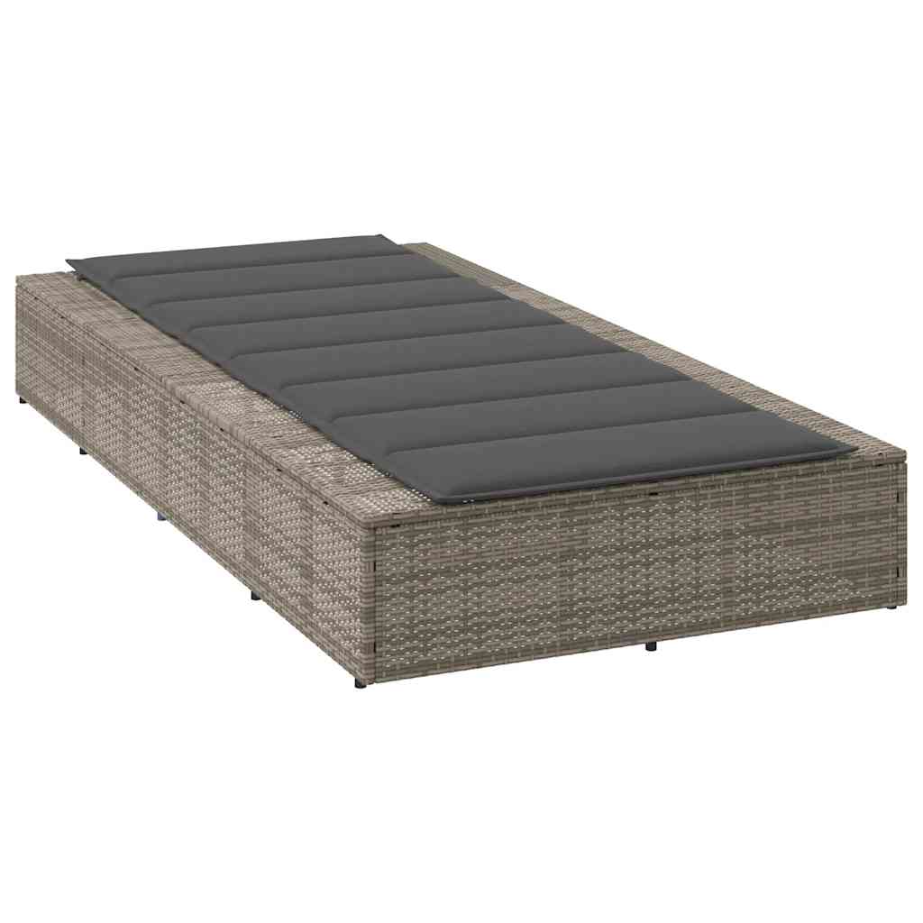 Ligbed met zwevend kussen poly rattan grijs is nu te koop bij PeponiXL, paradijselijk wonen!