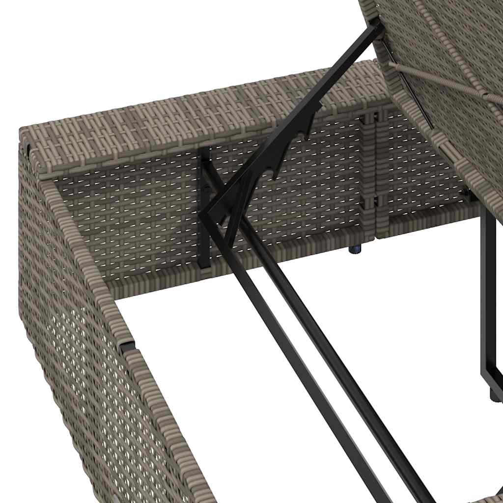 Ligbed met zwevend kussen poly rattan grijs is nu te koop bij PeponiXL, paradijselijk wonen!
