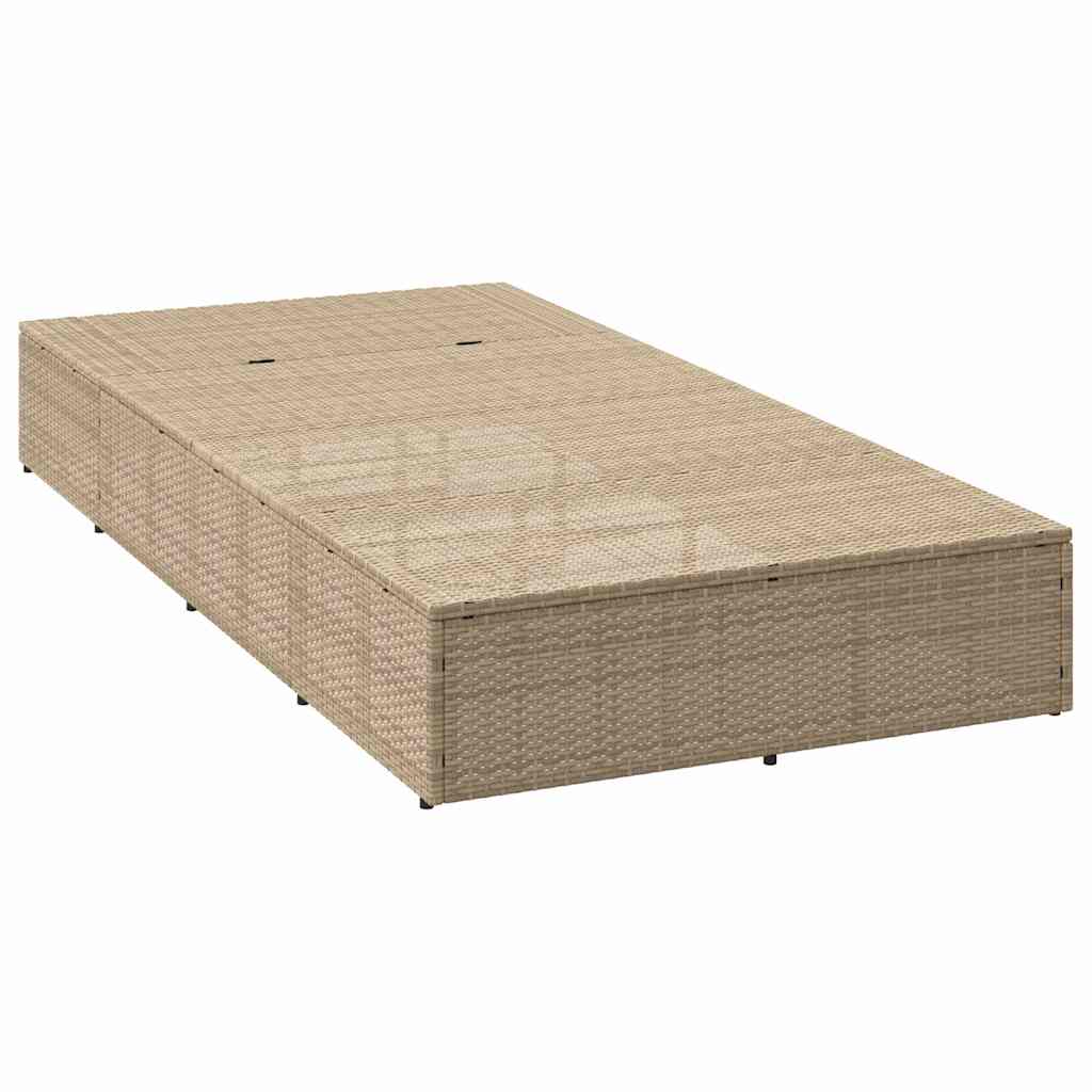 Ligbed met zwevend kussen poly rattan beige is nu te koop bij PeponiXL, paradijselijk wonen!