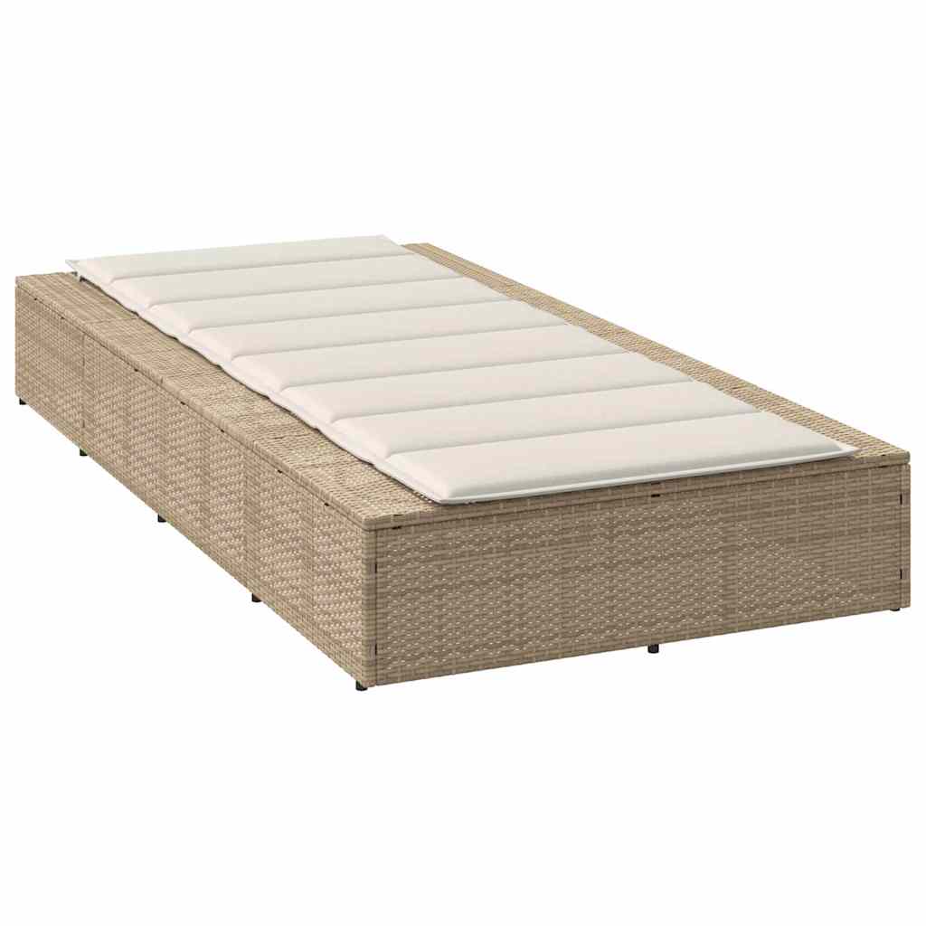 Ligbed met zwevend kussen poly rattan beige is nu te koop bij PeponiXL, paradijselijk wonen!