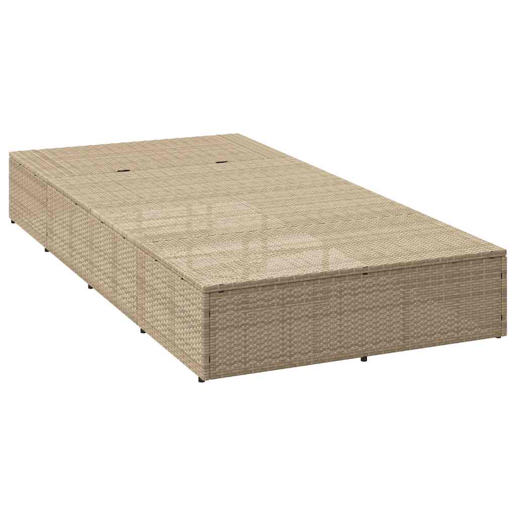 Ligbed met zwevend kussen poly rattan beige is nu te koop bij PeponiXL, paradijselijk wonen!
