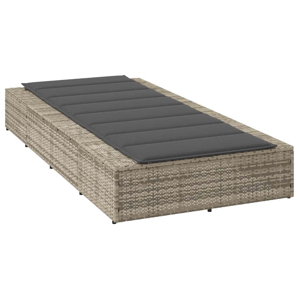 Ligbed met zwevend kussen poly rattan lichtgrijs is nu te koop bij PeponiXL, paradijselijk wonen!