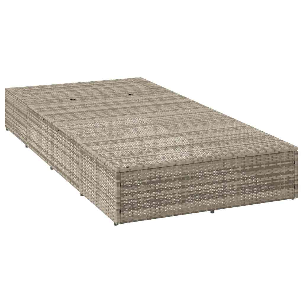 Ligbed met zwevend kussen poly rattan lichtgrijs is nu te koop bij PeponiXL, paradijselijk wonen!