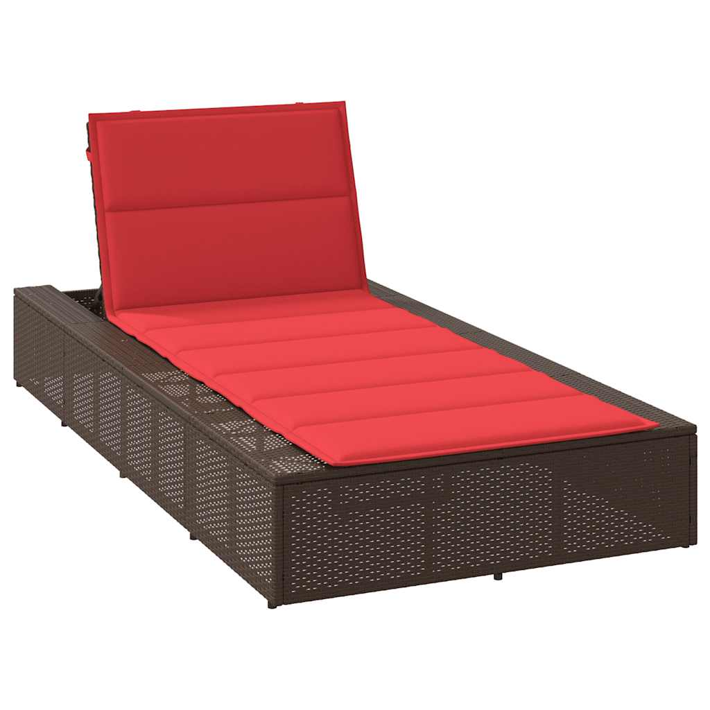 Ligbed met zwevend kussen poly rattan bruin is nu te koop bij PeponiXL, paradijselijk wonen!