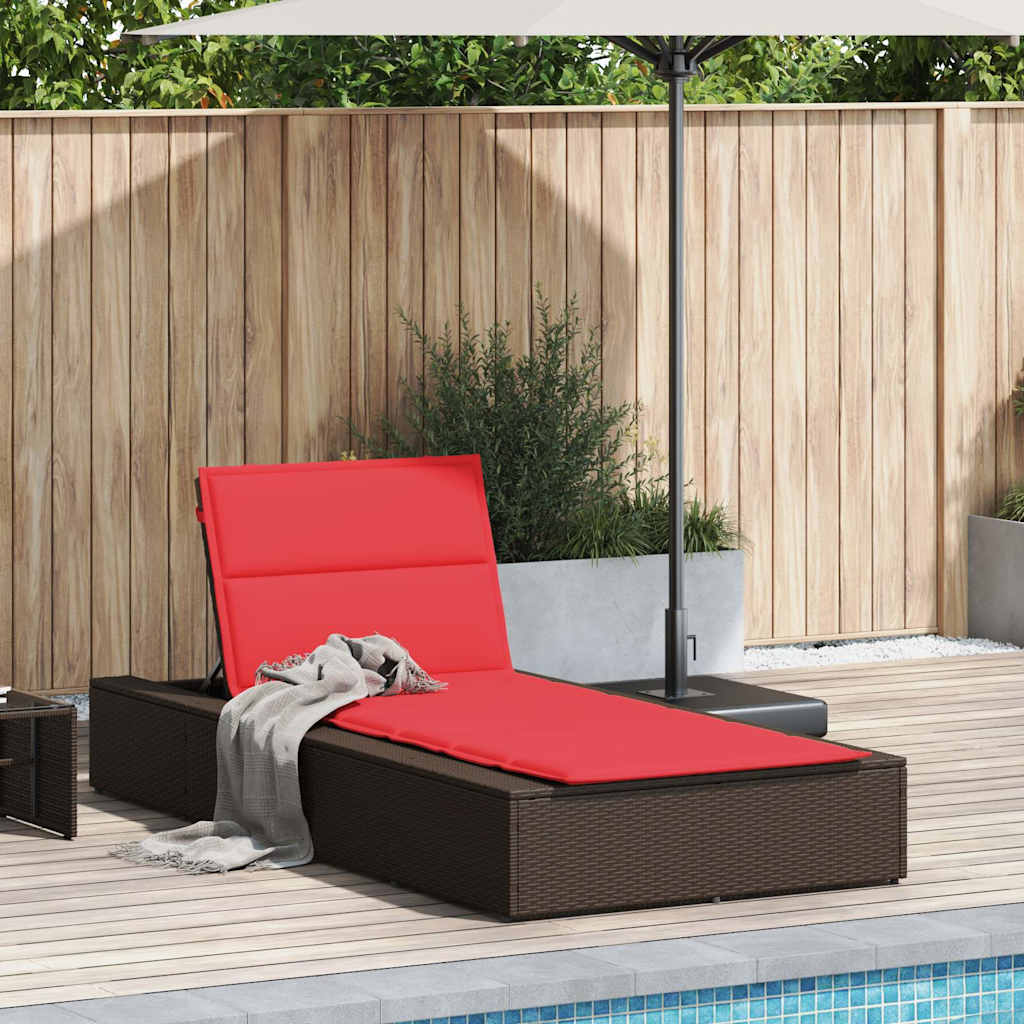Ligbed met zwevend kussen poly rattan bruin is nu te koop bij PeponiXL, paradijselijk wonen!
