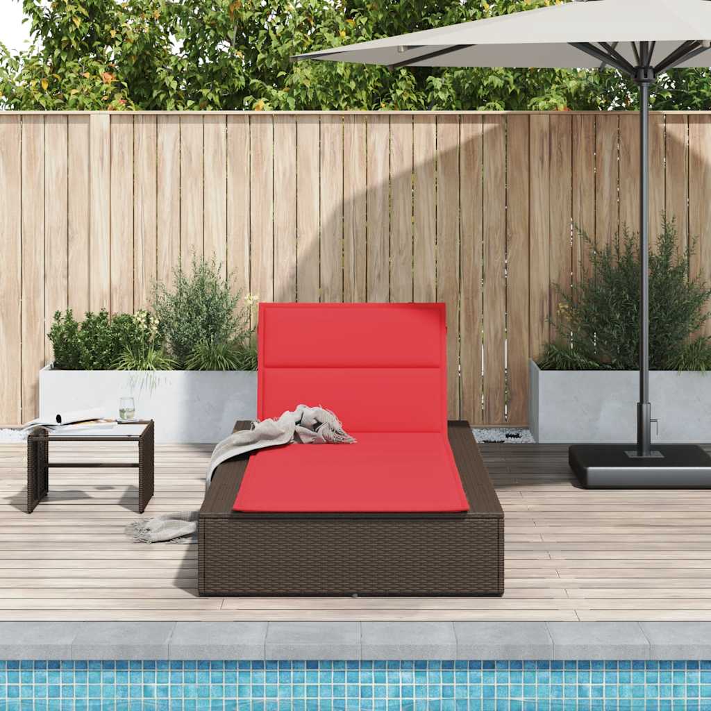 Ligbed met zwevend kussen poly rattan bruin is nu te koop bij PeponiXL, paradijselijk wonen!