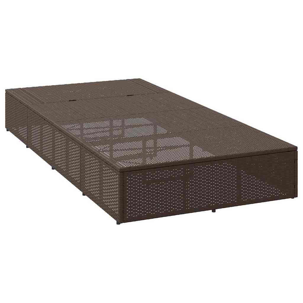 Ligbed met zwevend kussen poly rattan bruin is nu te koop bij PeponiXL, paradijselijk wonen!