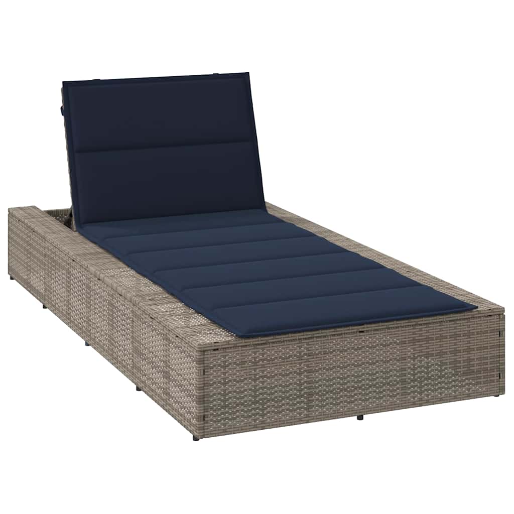 Ligbed met zwevend kussen poly rattan grijs is nu te koop bij PeponiXL, paradijselijk wonen!