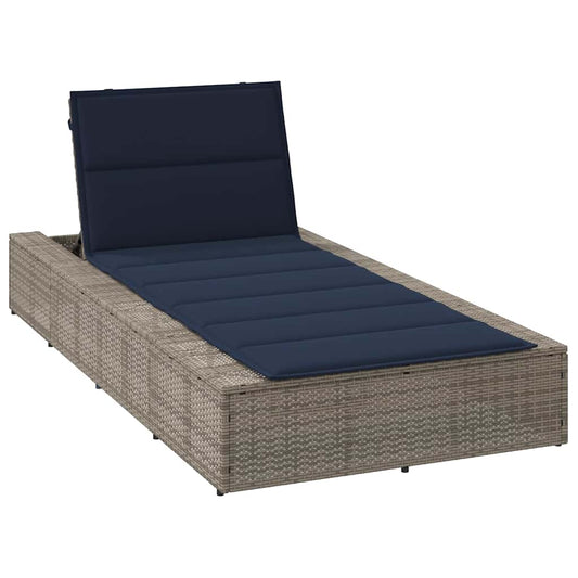 Ligbed met zwevend kussen poly rattan grijs is nu te koop bij PeponiXL, paradijselijk wonen!