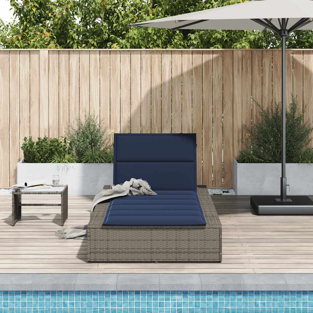 Ligbed met zwevend kussen poly rattan grijs is nu te koop bij PeponiXL, paradijselijk wonen!