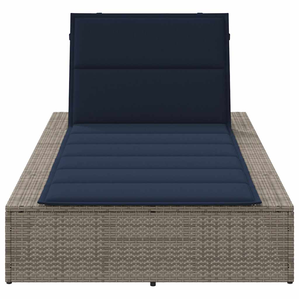 Ligbed met zwevend kussen poly rattan grijs is nu te koop bij PeponiXL, paradijselijk wonen!